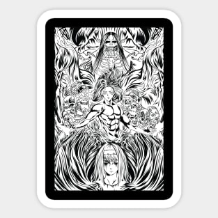 Attack on Titan Founding Titan & Ymir Art Sticker